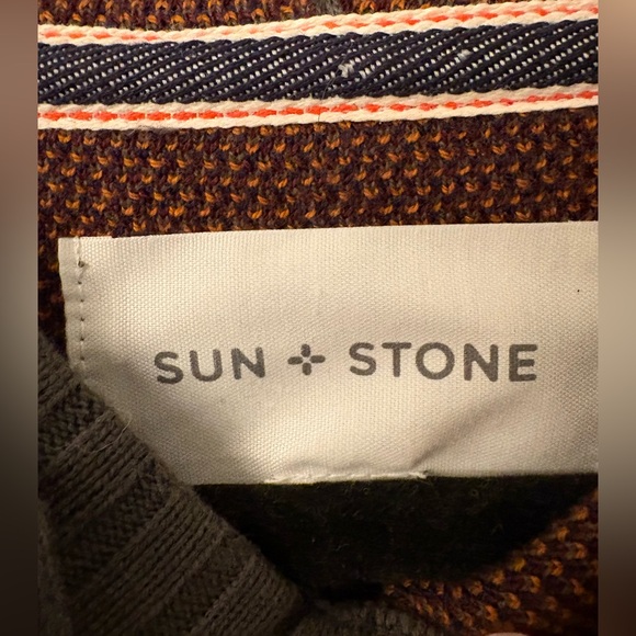 Desertcore oversized knit hoodie sun & stone XXL 100% cotton Gorpcore art kid - Picture 4 of 6